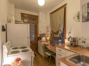A view of the kitchen at the apartment of Marie-Thérèse Nichele in Plateau-Mont-Royal.