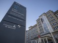 The main entrance to Ste-Justine Hospital in Montreal.