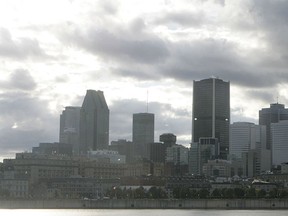 Montreal skyline during a cloudy afternoon