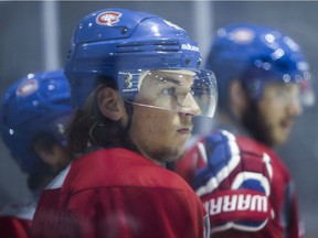 MONTREAL, QUE.: SEPTEMBER 28, 2016 --Sven Andrighetto at practice at the Bell Sports Complex in Brossard near Montreal Wednesday, September 28, 2016. (John Kenney / MONTREAL GAZETTE) ORG XMIT: 57187