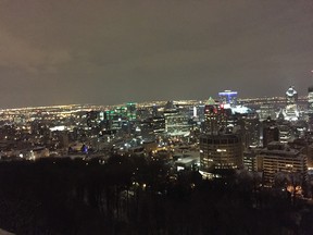 The hour before dawn in Montreal on the winter solstice Dec. 21, 2016.