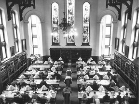 Redpath Hall in its days as a reading room. It opened in 1893 as Redpath Library.