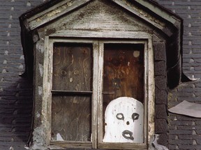 A spooky face at the Maison Hantée in Montreal.