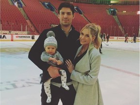 The Canadiens had their annual family Christmas party Sunday at the Bell Centre and Carey Price's wife, Angela, posted the family photo, above, with daughter Liv Anniston.