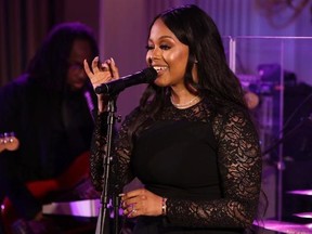 FILE - In this Aug. 2, 2016, file photo, singer Chrisette Michele performs for President Barack Obama, first lady Michelle Obama, Singapore&#039;s Prime Minister Lee Hsien Loong, and his wife Ho Ching, in the State Dining Room of the White House during a state dinner in Washington. The New York Daily News reported on Jan. 18, 2017, that Michele would perform at President-elect Donald Trump&#039;s inauguration Jan. 20, 2017. (AP Photo/Jacquelyn Martin, File)