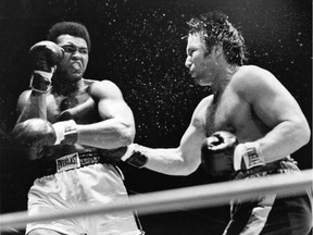 Canadian heavyweight champion George Chuvalo takes on Muhammad Ali in a 12-round bout at Pacific Coliseum in 1972. Chuvalo is one of the five boxing legends who are coming to Montreal on March 22 as part of the Boxing Legends Canadian Tour.