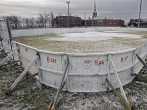 Some snow and several days of temperatures of minus-10 C or colder are needed to make ice on outdoor rinks.