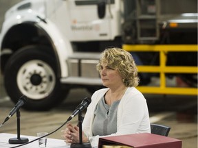 Jeannette Holman-Price at a news conference in Montreal's St-Laurent borough in 2012.