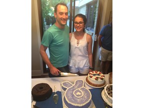 Kevin Butterfill with fiancée Natasha Camacho-Gomes at his remission party in in June, 2016. Photo courtesy of Natasha Camacho-Gomes.