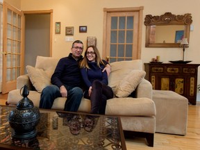 Anouk Magnan and Mohammed Alami in their home in Montreal.