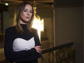 Karine Vanasse has starred in American network series, "but there was something about doing a show in English Canada that got me really excited," she says of Cardinal.