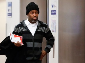 Stephen Hennessy, father of Darius Brown, heads to the bail hearing of a teenager accused of killing his 17-year-old son in Côte-St-Luc. The hearing was held in Montreal Youth Court on Thursday January 12, 2017.