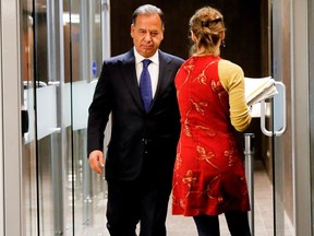 Paolo Catania leaves the courtroom during a break at the Montreal courthouse Jan. 23, 2017. Catania is a co-accused in the Contrecoeur corruption trial.