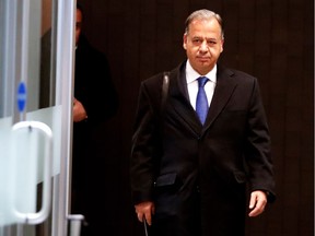 Paolo Catania leaves the Montreal courthouse Jan. 23, 2017. Catania is a co-accused in the Contrecoeur corruption trial.