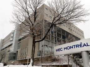 The HEC main campus is seen in Montreal on Wednesday January 4, 2017. Some people and a few students are not happy that the French higher learning institution is giving a course only in English with no french equivalent.