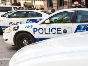 Montreal police cruisers.