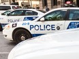 Montreal police cruisers.