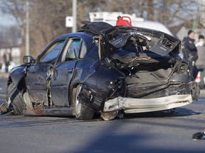A car accident in the Montreal area in 2013.