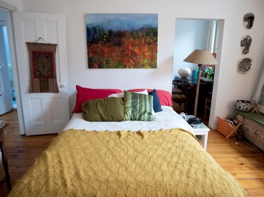 The master bedroom in the home of Victoria Block in Montreal.