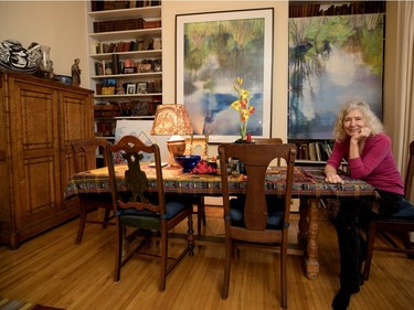 Victoria Block sits in the dining room in her Montreal home.