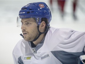 Ryan Johnston takes part in the Montreal Canadiens' rookie camp at the Bell Sports Complex in Brossard on Wednesday, September 21, 2016.