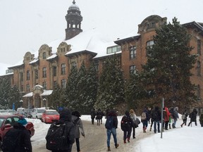 A food bank runs from a discreet location on the John Abbott College campus.