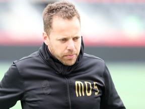 Ottawa Fury FC coach Marc Dos Santos is photographed during training at TD Place in Ottawa on Wednesday, Nov. 11, 2015.