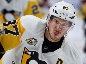 Men's Reebok Pittsburgh Penguins 87 Sidney Crosby Premier Navy