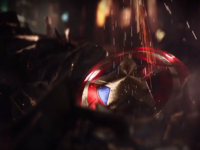 A screenshot of a teaser video for the new The Avengers video game, which will be developed by Eidos-Montréal.