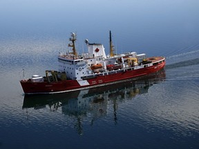 In this file photo from 2006, the CCGS Amundsen approaches the Belcher terminus on the Devon ice cap. The Canadian Foundation for Innovation (CFI) has added $18 million to the operating budget of the Canadian Coast Guard ice breaker.