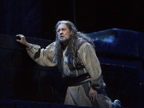 The Metropolitan Opera's production of Nabucco features Plácido Domingo in the title role.