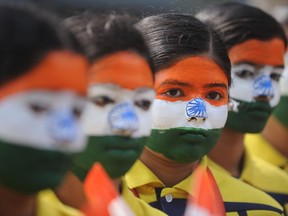 Photo of the day: Indian school students wearing face paint depicting the national flag take part in an event to mark Republic Day in Chennai on Jan. 25, 2017. The Crown Prince of Abu Dhabi, Sheikh Mohamed bin Zayed Al Nahyan, will be the chief guest of honour at India's forthcoming 68th Republic Day celebrations on January 26.