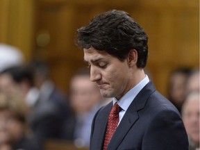 Prime Minister Justin Trudeau comments on the Quebec City mosque shootings in on Parliament Hill Jan. 30, 2017.