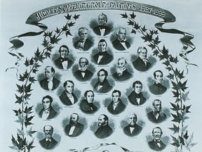 Jubilee Souvenir group of the Patriots of 1837-1838 and the Liberal National Cabinet of the Province of Quebec (Lower Canada), 1888-1900.