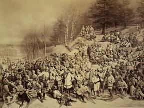 Montreal Snowshoe Club, Mount Royal, Montreal, composite, 1877.
