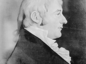 Detail from photographic portrait of Thomas Blackwood, the first president of the Royal Montreal Curling Club and the first president of the Committee of Trade in 1807 (later known as the Montreal Board of Trade and then the Board of Trade of Metropolitan Montreal).