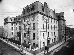 Montreal General Hospital on Dorchester St., about 1890.