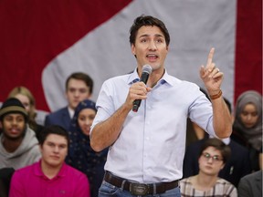 About 60 complaints have been filed with the federal Commissioner of Official Languages about the language Prime Minister Justin Trudeau used at town-hall meetings last month.