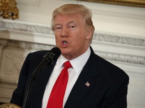 President Donald Trump speaks to a meeting of the National Governors Association, Monday, Feb. 27, 2017, at the White House in Washington. (AP Photo/Evan Vucci)