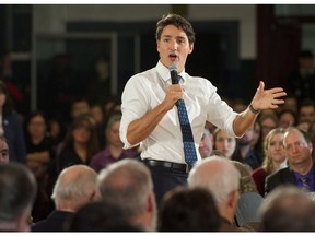 Justin Trudeau has apologized for refusing to answer questions in English during a January town-hall meeting in Sherbrooke.