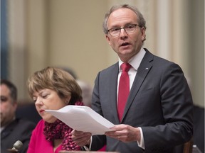 File photo: Quebec Public Security Minister Martin Coiteux on Thursday, December 8, 2016 at the legislature in Quebec City.