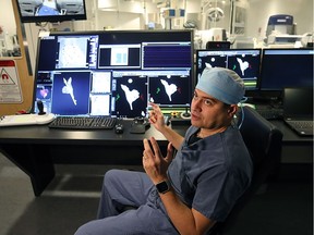 "We do the entire intervention in front of monitors in the control room," explained cardiologist Paul Khairy, director of the Institute's Adult Congenital Center.