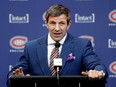 Montreal Canadiens general manager Marc Bergevin speaks to the media in Montreal on Wednesday February 15, 2017.