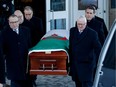 The funeral service at the Maurice Richard Arena in Montreal on Thursday February 2, 2017 was held for three of the victims of the mosque shooting: Abdelkrim Hassane, 41, Khaled Belkacemi, 60, and Aboubaker Thabti, 44.