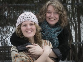 Coral Egan, left, with Karen Young. "We chose songs we really like to sing," Young says of  their debut album Dreamers.