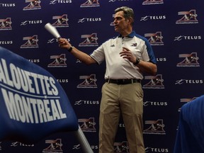The Montreal Alouettes head coach Jacques Chapdelaine presented members of the coaching staff to the media at Olympic Stadium in Montreal, on Friday, February 3, 2017.