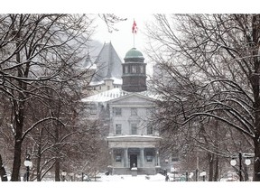 MONTREAL, QUE.: FEBRUARY 4, 2015 -- The Arts Building at McGill University in Montreal, on Wednesday, February 4, 2015. (Dave Sidaway / MONTREAL GAZETTE)
