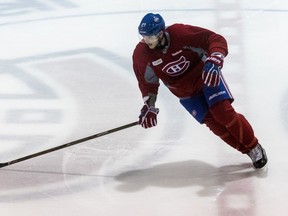 Montreal Canadiens centre Alex Galchenyuk took to the ice at the Bell Sports Complexe in Brossard, on Monday, January 2, 2017 after the team's morning skate.