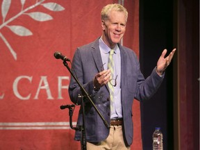 Stuart McLean performs during his Vinyl Cafe show on Monday, July 14 2014, at the Hudson Village Theatre. McLean died last week at age 68.