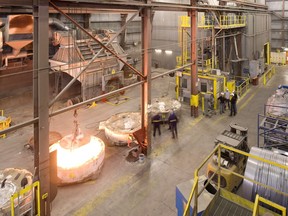 Iamgold's converter plant at the company's Niobec mine in Quebec's Saguenay region.